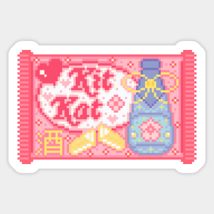 Sake Kit Kat Pixel Art Sticker